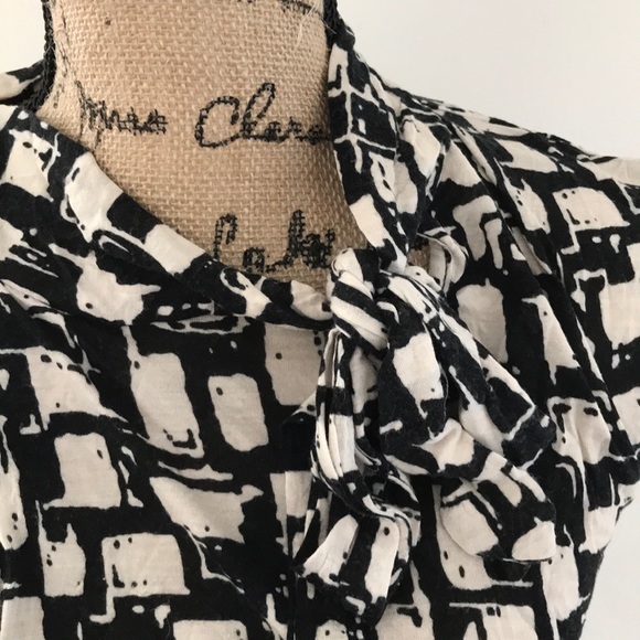 Waverly Grey Tie Neck Blouse - Picture 6 of 6